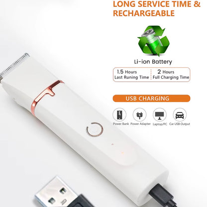 Professional 4-in-1 Electric Pet Grooming Clippers with Nail Grinder for Dogs