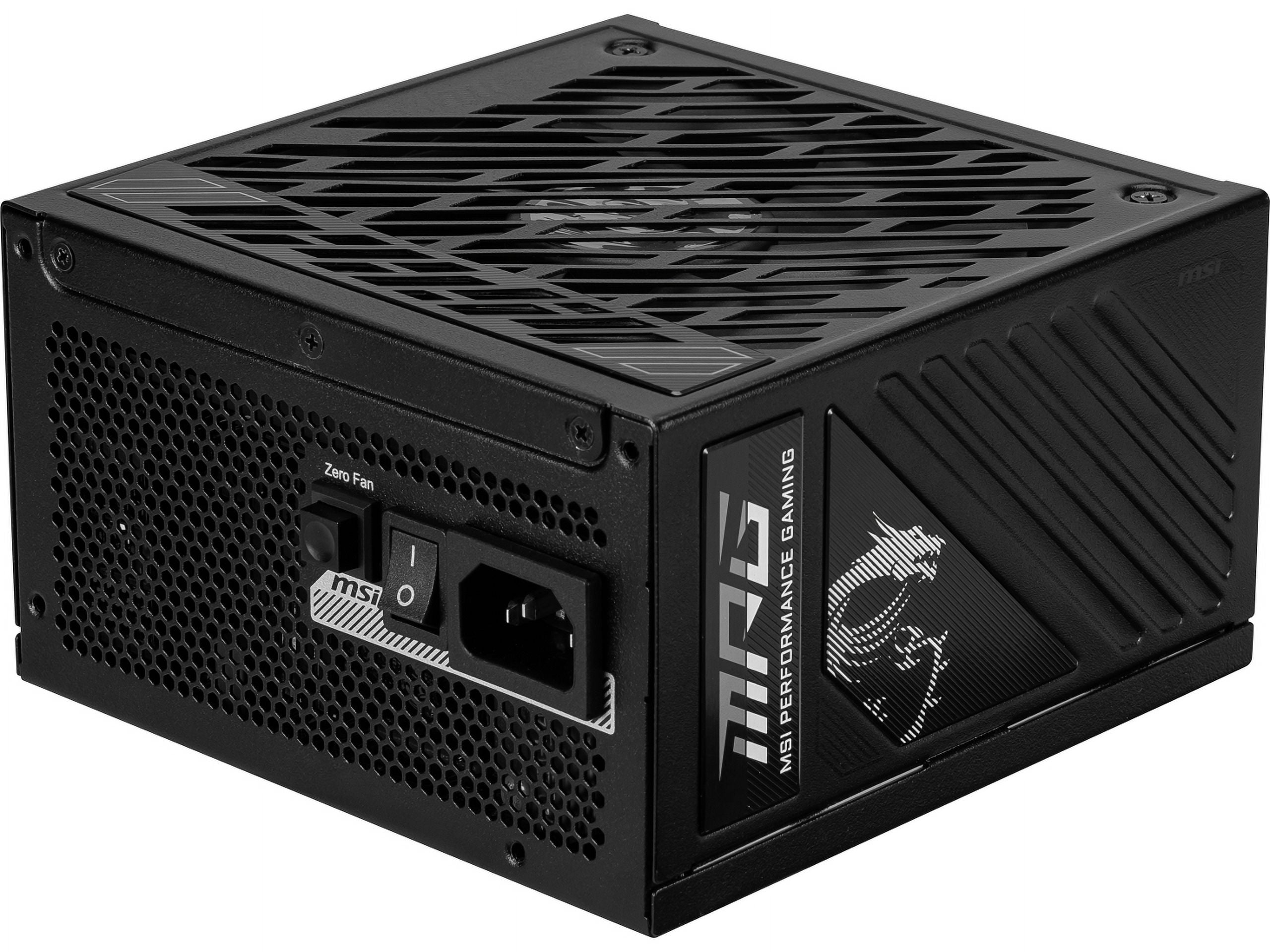 MSI MPG A1000GS PCIE5, Fully Modular Gaming 1000W Power Supply, 80+ Gold, Dual 12V-2X6 Cables, Server-Grade Capacitor, ATX 3.1 & Pcie 5.1 Ready, Low-Noise, Semi Digital, 10 Year Warranty