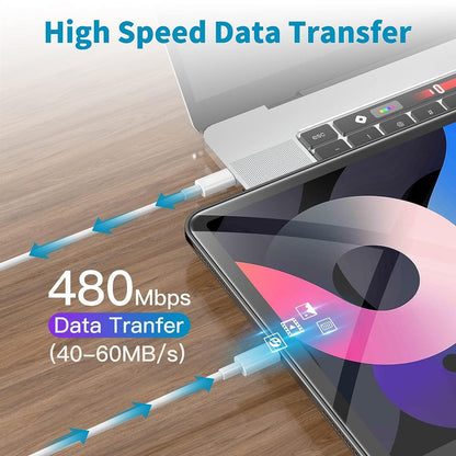 3-Pack USB-C to USB-C Fast Charging and Data Sync Cables