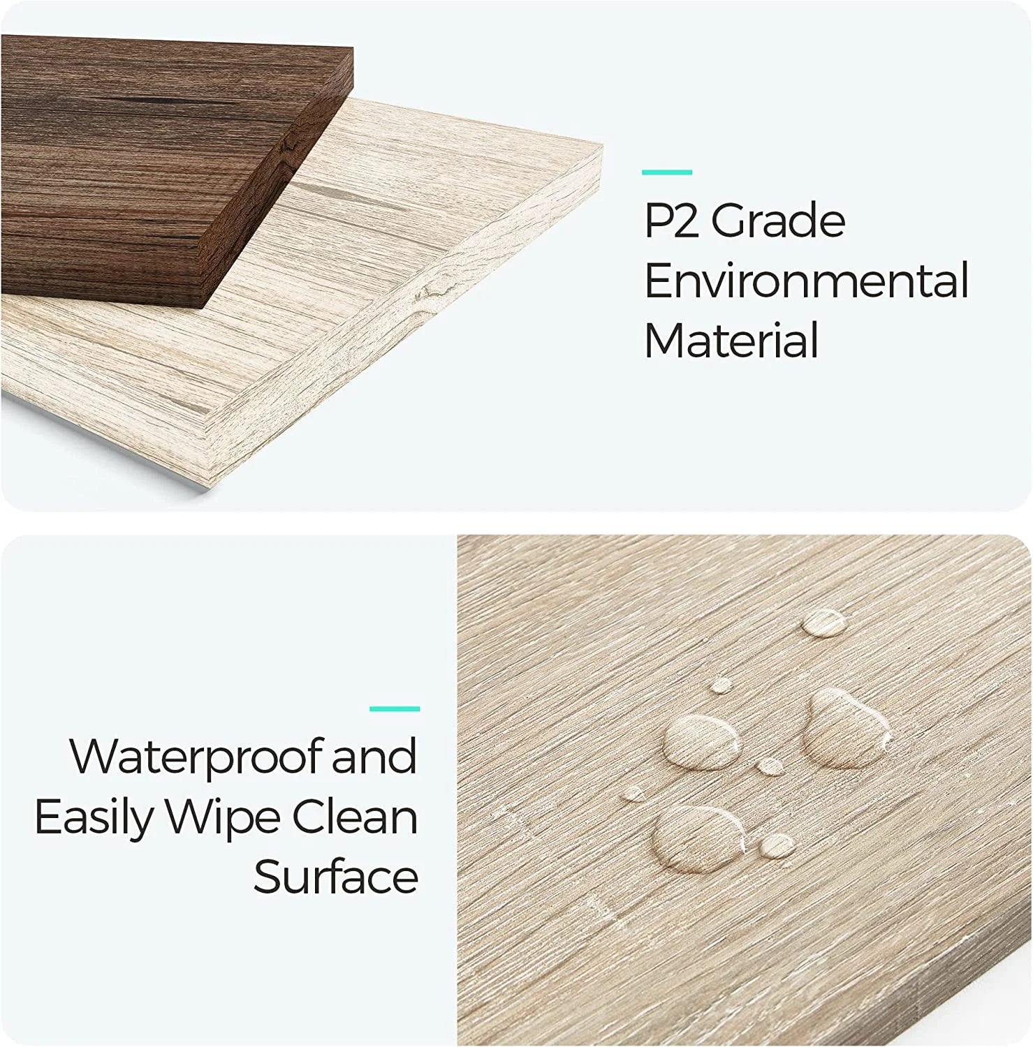 LINSY HOME Coffee Table with Storage Drawers, Wooden Farmhouse TV Stand Center Table for Living Room, Oak White