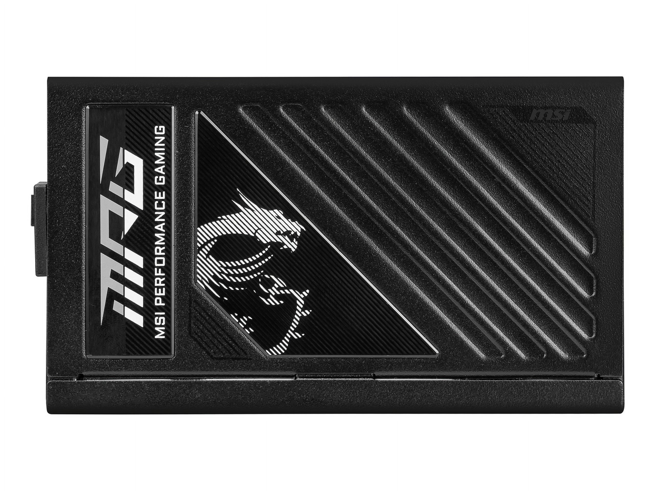 MSI MPG A1000GS PCIE5, Fully Modular Gaming 1000W Power Supply, 80+ Gold, Dual 12V-2X6 Cables, Server-Grade Capacitor, ATX 3.1 & Pcie 5.1 Ready, Low-Noise, Semi Digital, 10 Year Warranty