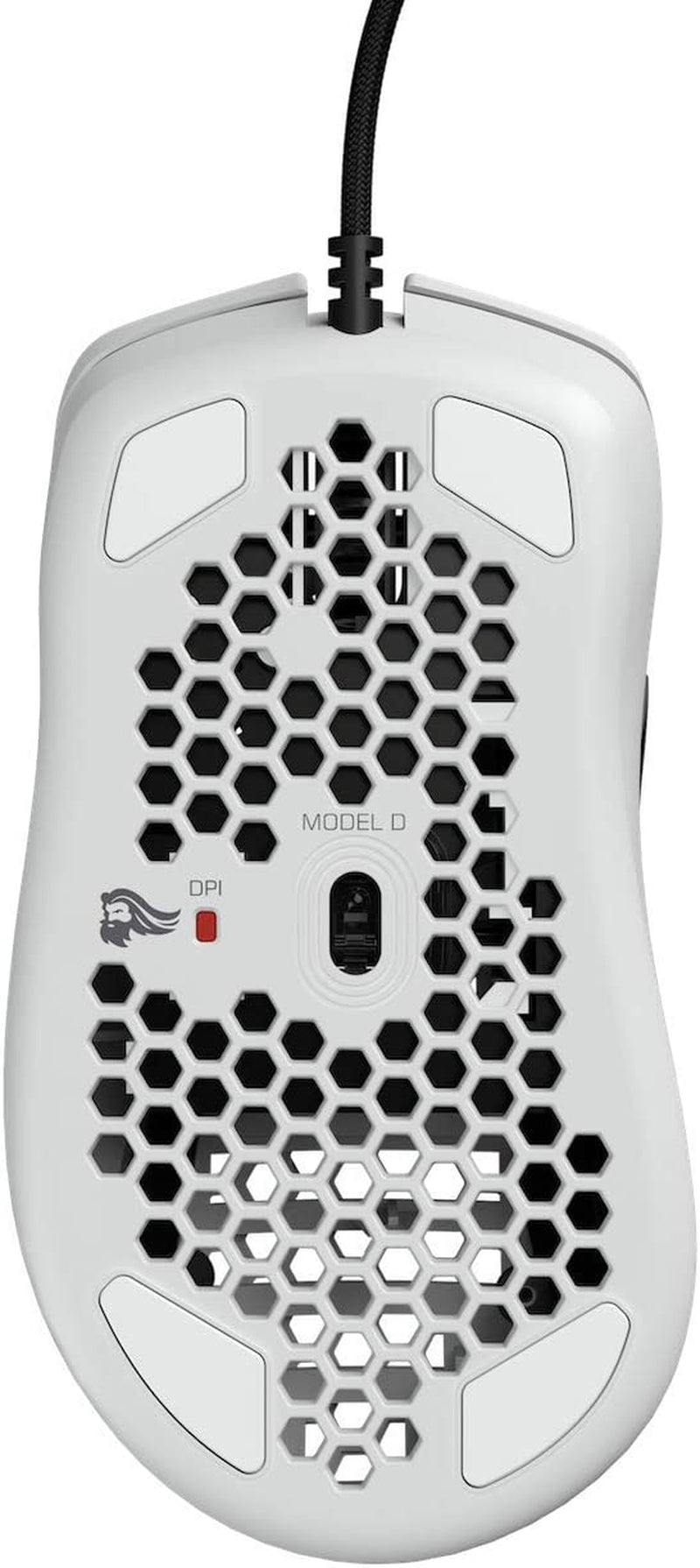Glorious Model D Wired Gaming Mouse - 68G Superlight Honeycomb Design, RGB, Ergonomic, Pixart 3360 Sensor, Omron Switches, PTFE Feet, 6 Buttons - Glossy White