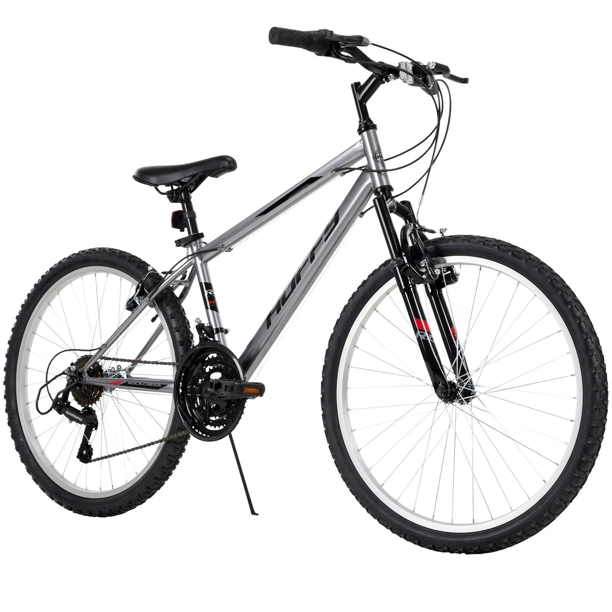 24" Rock Creek Mountain Bike for Adults, Suitable for Riders 4'8" - 5'8", Gray