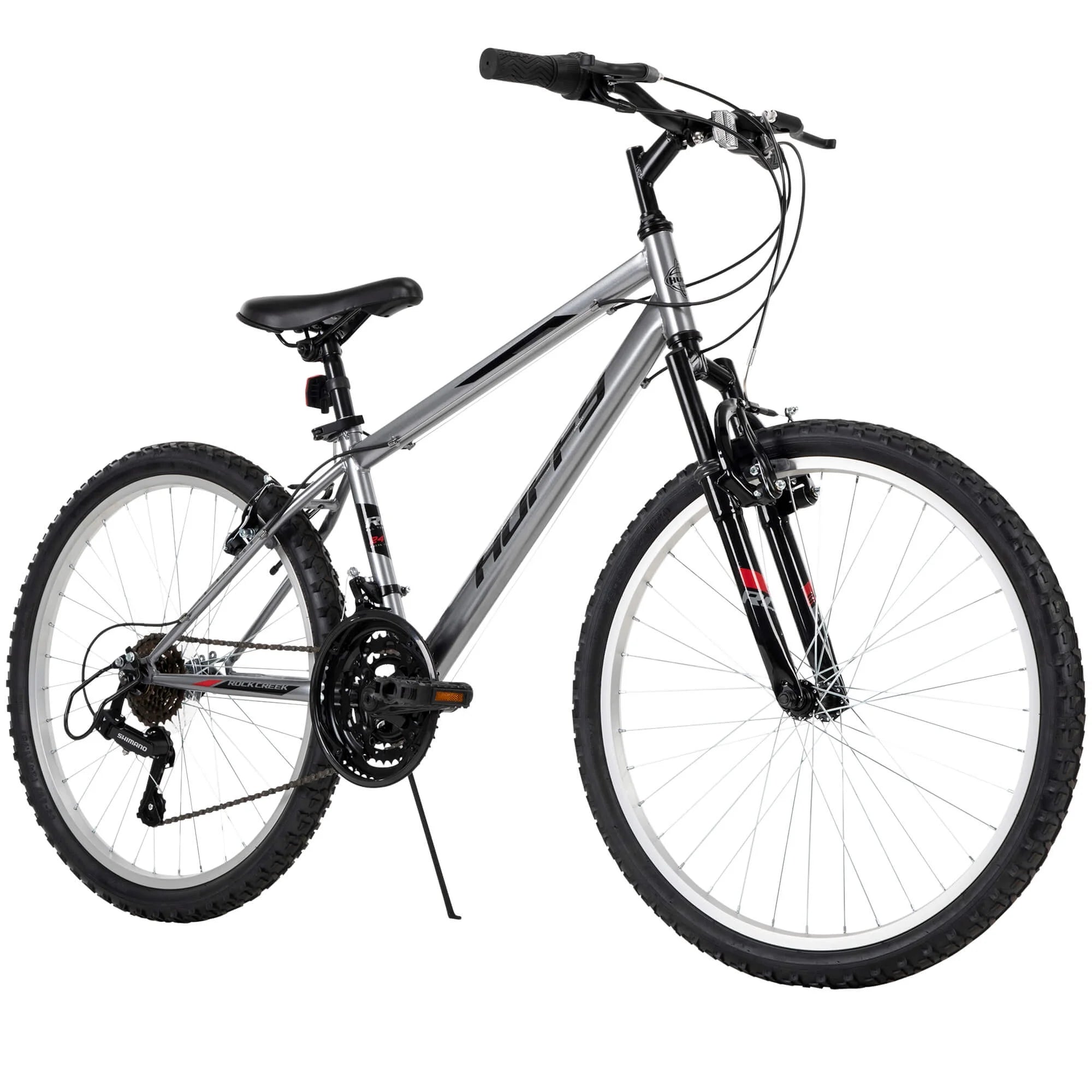 24" Rock Creek Mountain Bike for Adults, Suitable for Riders 4'8" - 5'8", Gray