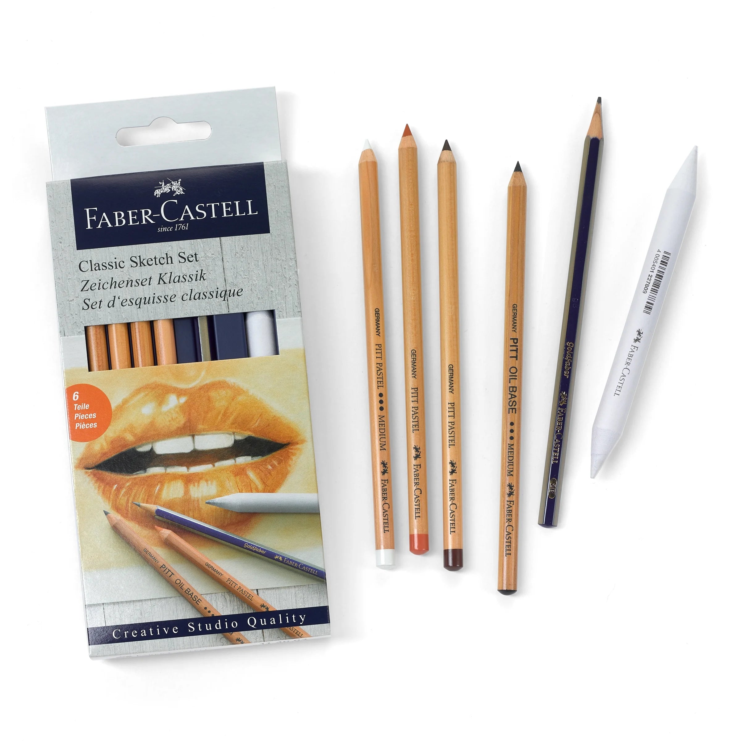 Creative Studio Classic Sketch Set – Lettering – Graphite Pencil – Pitt Oil Pastel – 3 Pitt Pastel Pencils
