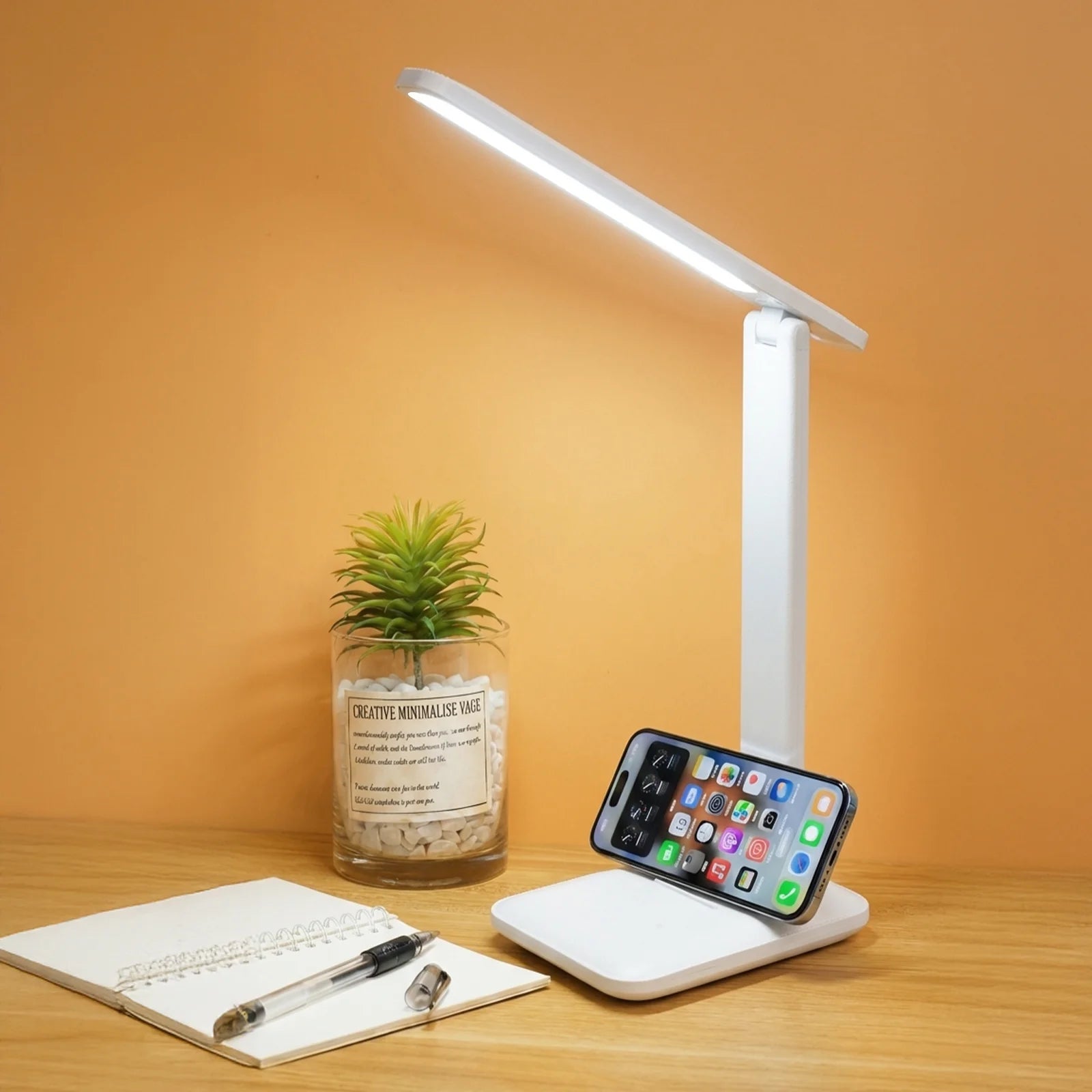 NOYAFA Led Desk Lamp Dimmable Desk Light Reading Lamp 3 Lighting Modes, Eye Protection Accessories, Study Desk Lamp Equipped USB Suitable for Home Office