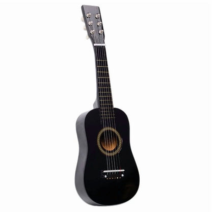 23" Acoustic Guitar Pick Strings Beginner Guitar Starter Kit with Strings & Pick for Kids Adult, Black