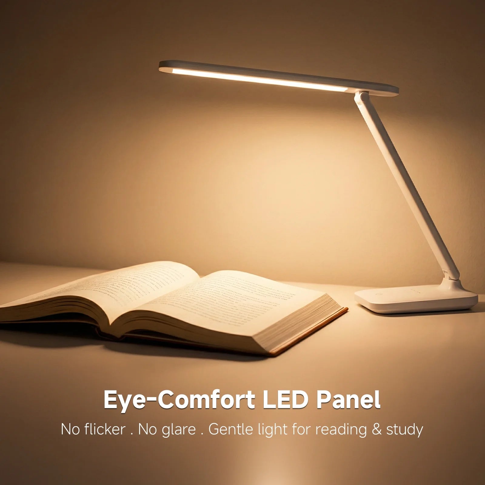 NOYAFA Led Desk Lamp Dimmable Desk Light Reading Lamp 3 Lighting Modes, Eye Protection Accessories, Study Desk Lamp Equipped USB Suitable for Home Office