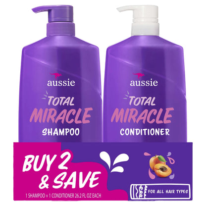 Total Miracle Dual Pack: Apricot & Macadamia Oil Paraben-Free Shampoo and Conditioner