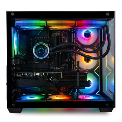 Panorama XL RTX 5090 Gaming Desktop PC - AMD Ryzen 9 9950X3D, 192GB DDR5 RAM, 4TB NVMe Gen4 SSD, 10TB HDD, Wi-Fi 6E + Bluetooth, HDMI, Windows 11 Pro - Premier RGB Prebuilt Tower Computer for Gamers 2025