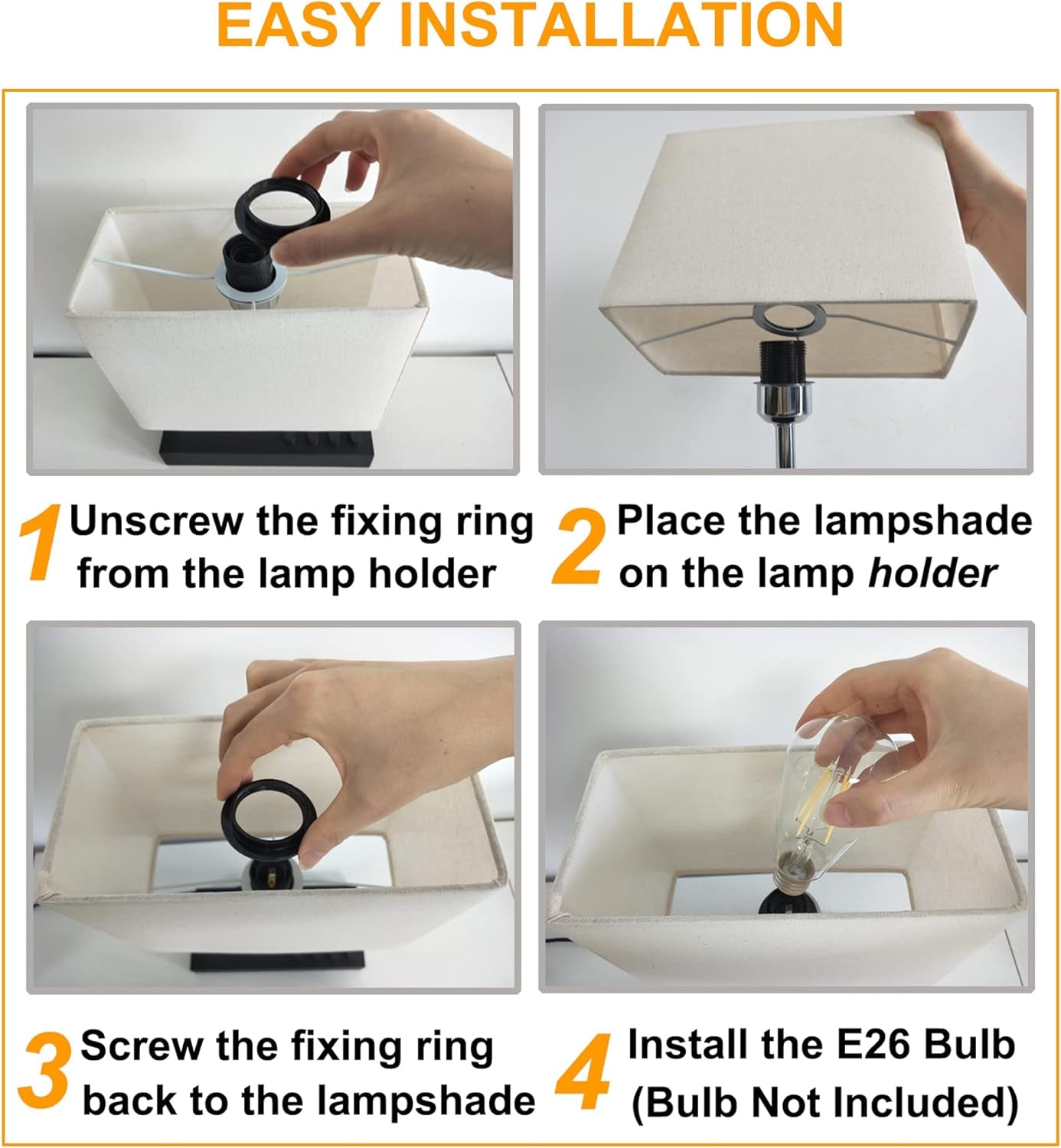 Briever USB Table Lamp: Versatile Bedside Desk Lamp with Dual AC Outlets, Triple USB Charging Ports, and Wooden Phone Stand Organizer - Perfect Nightstand Lighting Solution in Black Shade