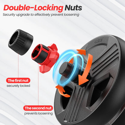 70-Lb Multi-Functional Free Weight Set with Connector – 5-in-1 Dumbbells for Barbell, Kettlebell, Push-Up Stand, and Home Fitness Exercises for Men and Women