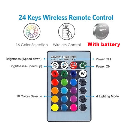 E27 LED RGB Spotlight Bulb with IR Remote Control - Smart Home Decor Lighting, Available in 4W, 10W, and 15W, AC 85-265V