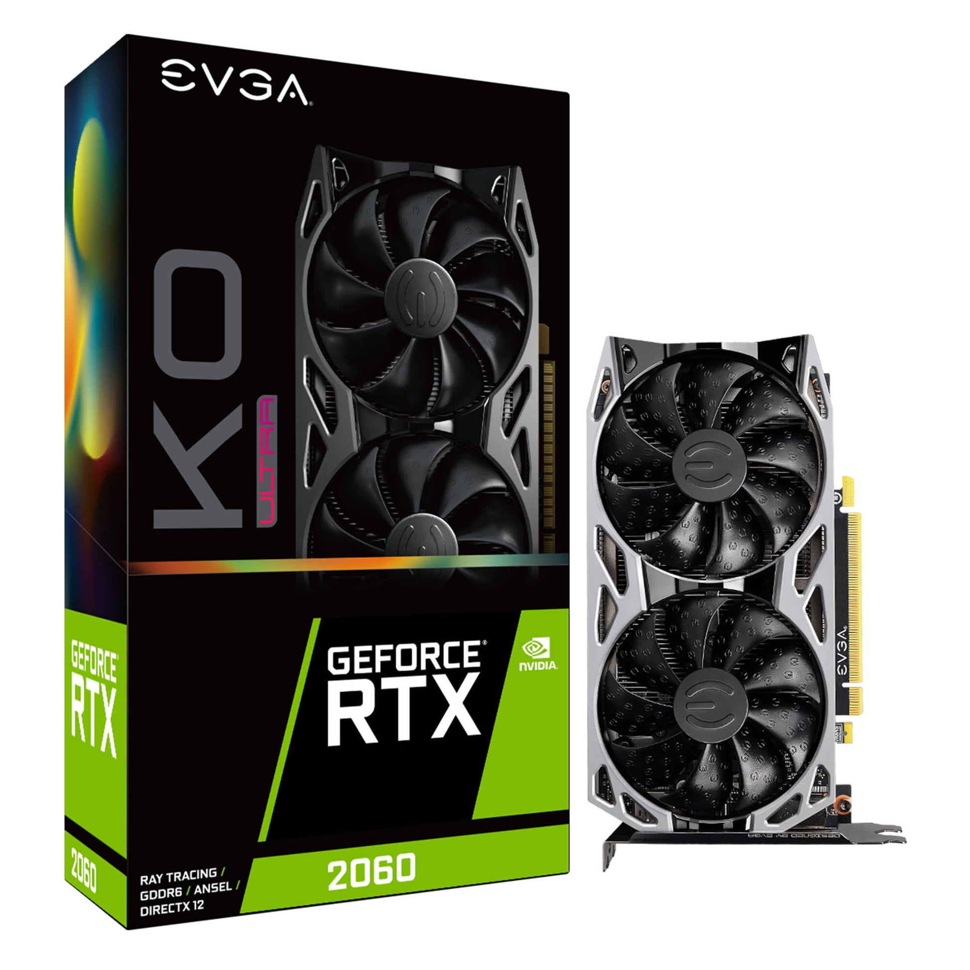 GeForce RTX 2060 KO Ultra Gaming 6GB Dual Fan Graphics Card - Black
