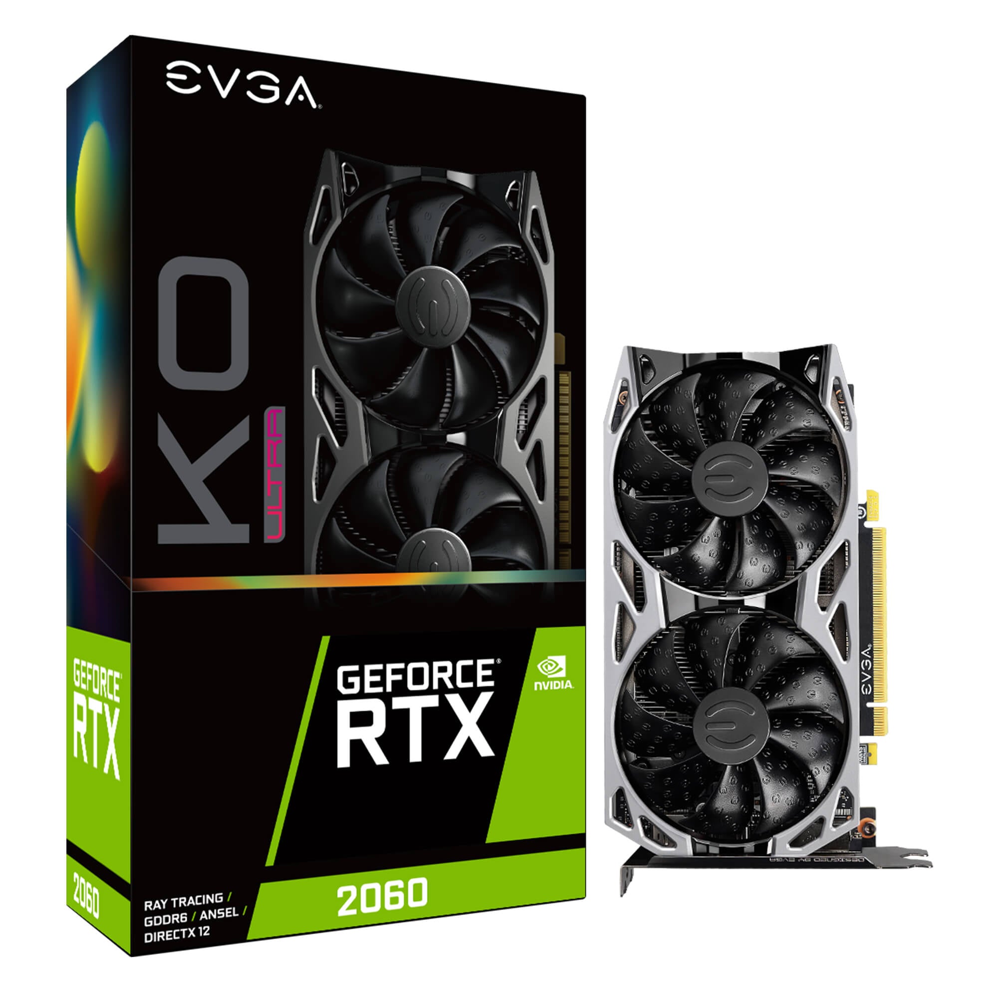 GeForce RTX 2060 KO Ultra Gaming 6GB Dual Fan Graphics Card - Black