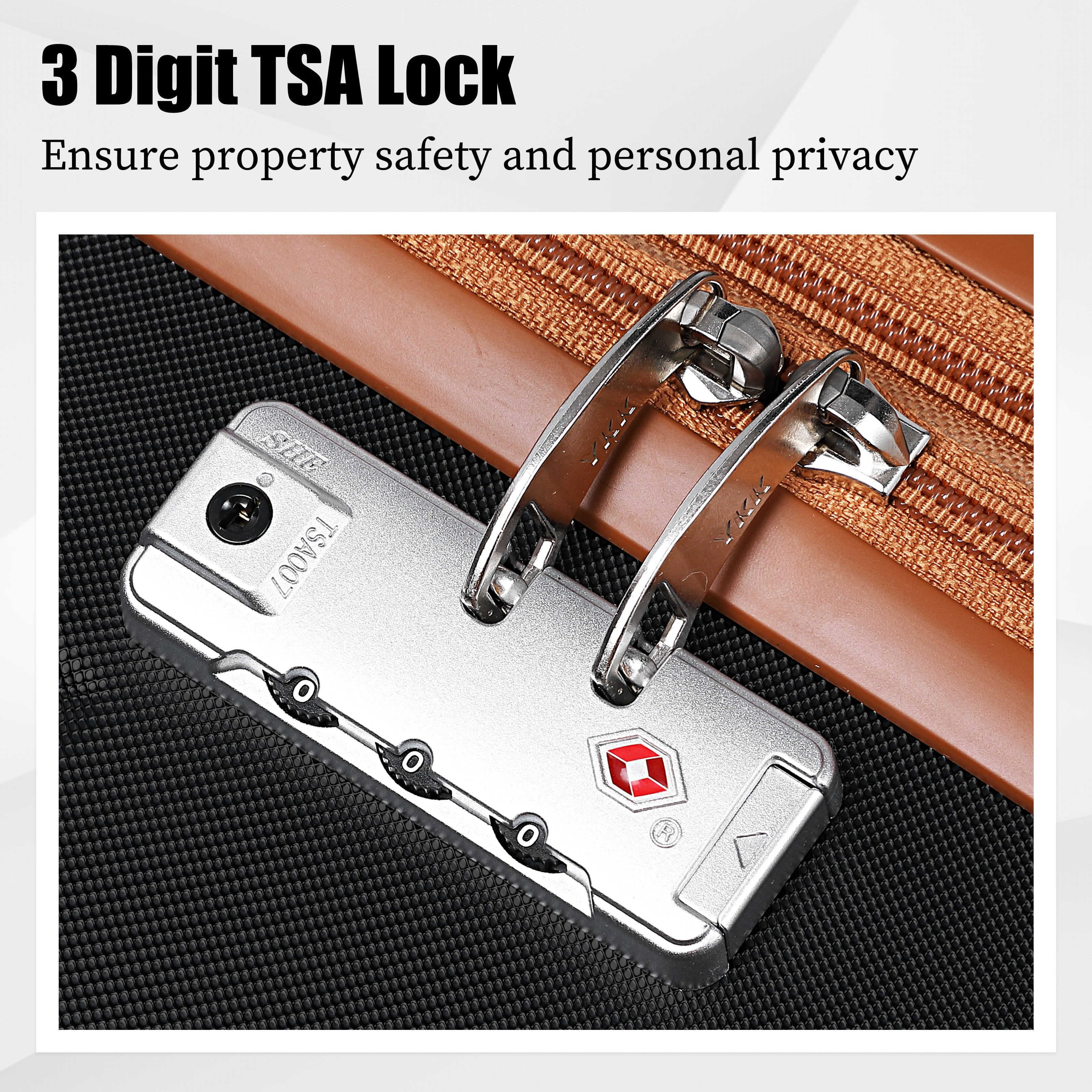 Joyway 5-Piece Luggage Set ABS Hardshell Spinner Suitcase with TSA Lock（Expandable 20"And 24" Carry-On）28"Checked Luggage-Black