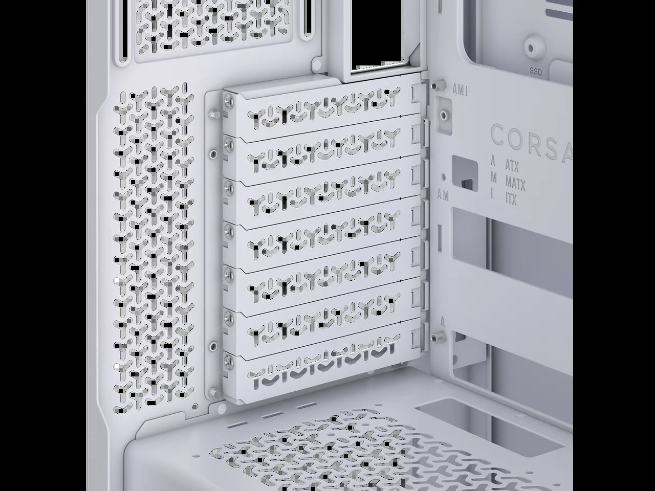 CORSAIR 3500X RS-R ARGB Mid-Tower PC Case – 3X Pre-Installed RS120-R ARGB Fans – GPU Anti-Sag Arm – Tempered Glass – Fits up to 10X 120Mm Fans – Reverse Connection Motherboard Compatible, White