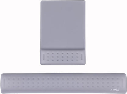 Keyboard Wrist Rest & Mouse Pad with Wrist Support Set, Memory Foam Ergonomic Wrist Pad for Computer Keyboard Laptop Wrist Rest, Arm Rest for Desk Accessories in Home Office School(Black)