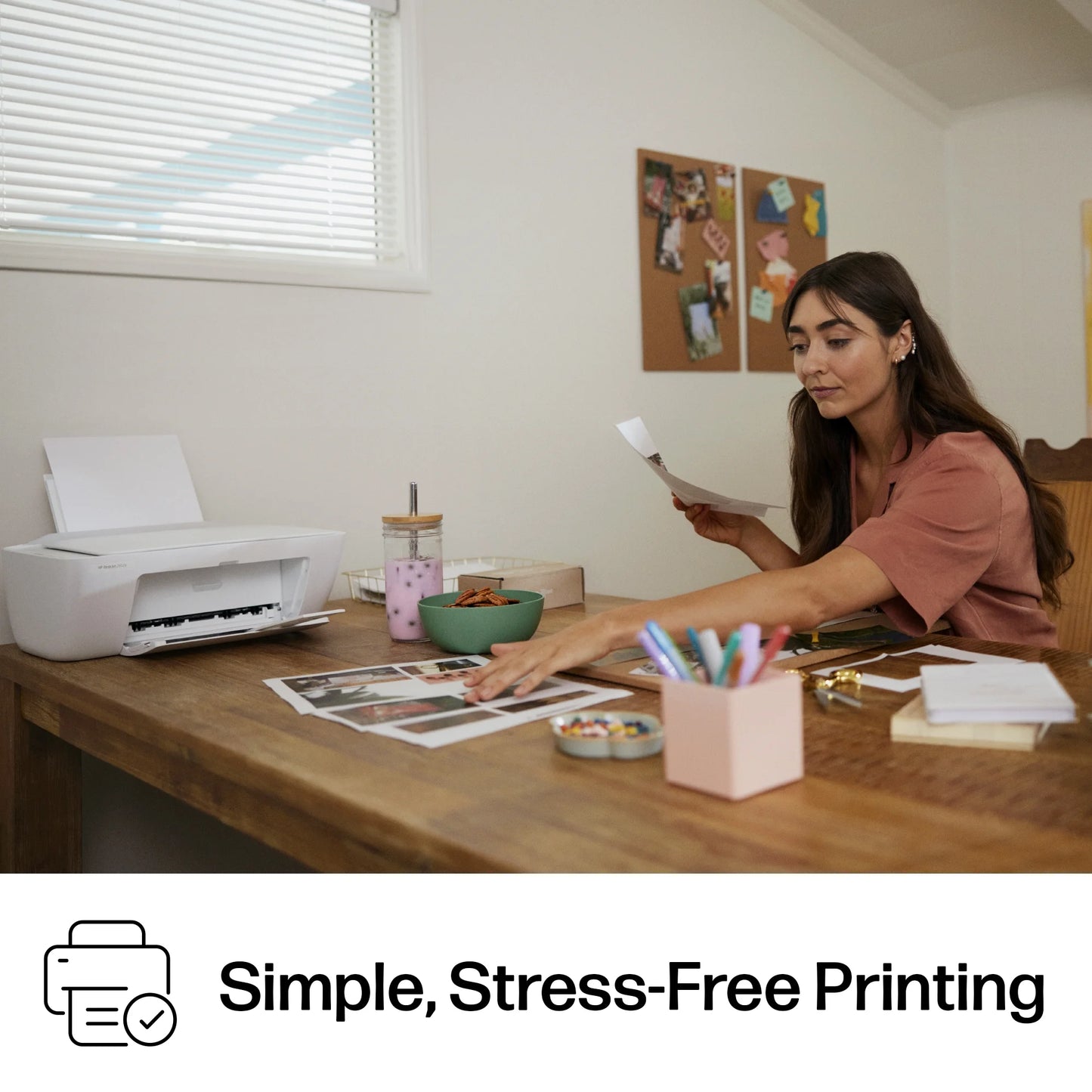 Deskjet 2852E Wireless All-in-One Color Inkjet Printer with Scanner and Copier, Includes 3 Months Free Instant Ink