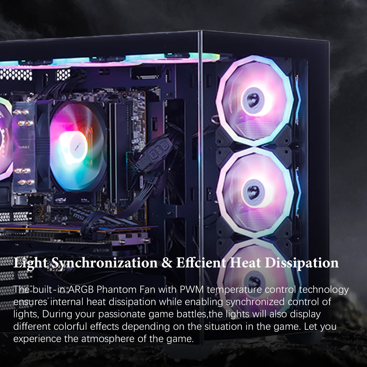 Gaming Desktop PC - AMD Ryzen 5 5500, Radeon RX 6600 8GB, 1TB SSD, 16GB RAM, 650W Power Supply, Windows 11, Wi-Fi, Black