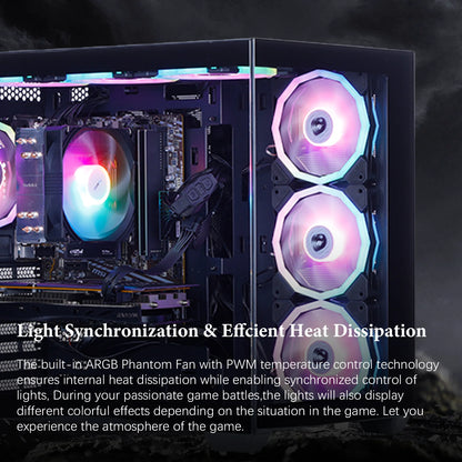 Gaming Desktop PC - AMD Ryzen 5 5500, Radeon RX 6600 8GB, 1TB SSD, 16GB RAM, 650W Power Supply, Windows 11, Wi-Fi, Black