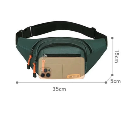 Multifunctional Mobile Waist Bag for Men and Women - Large Capacity, Splash-Resistant, Durable Design for Business and Construction Use