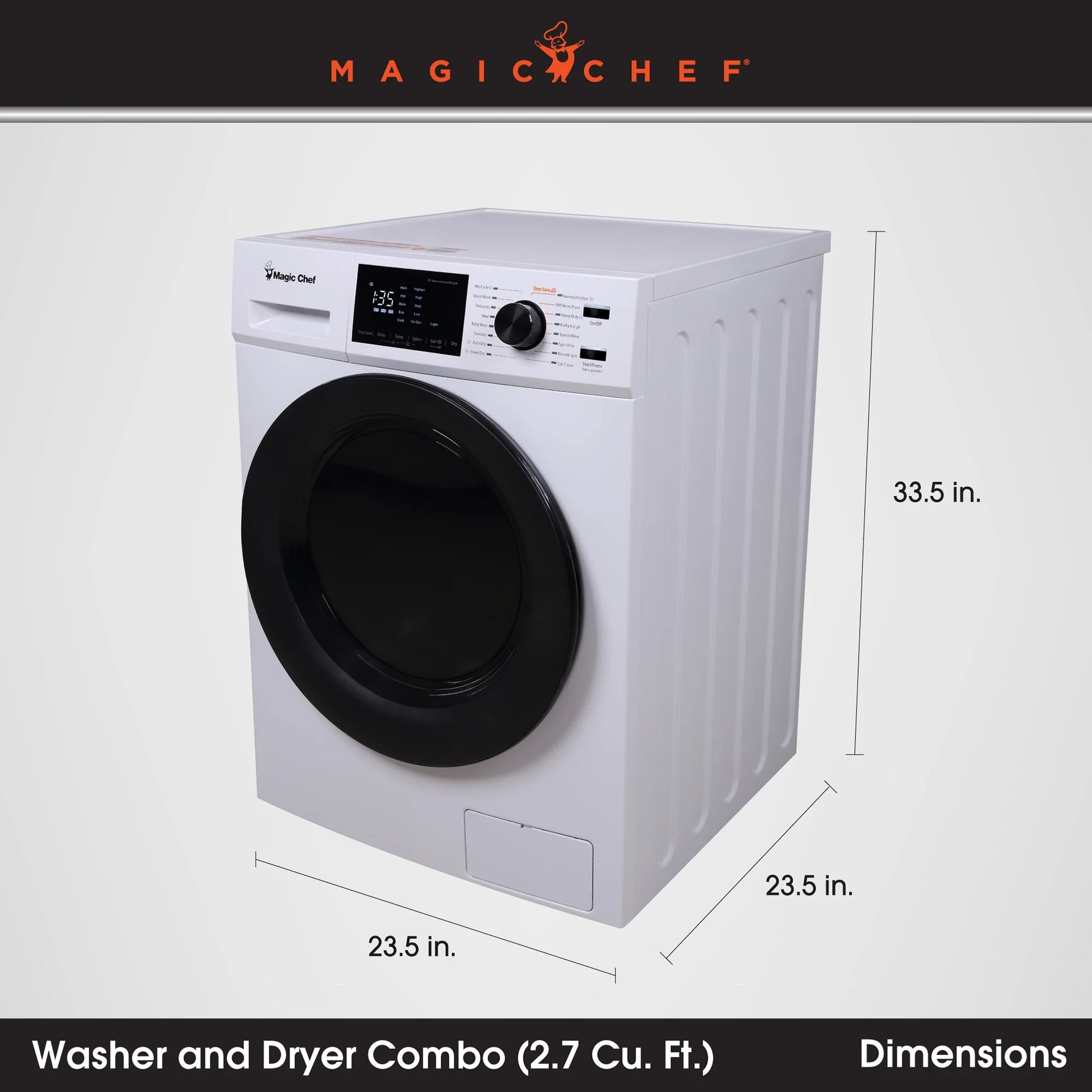 2.7 Cu. Ft. 120-Volt Gold All-in-One Ventless Electric Washer-Dryer Combo