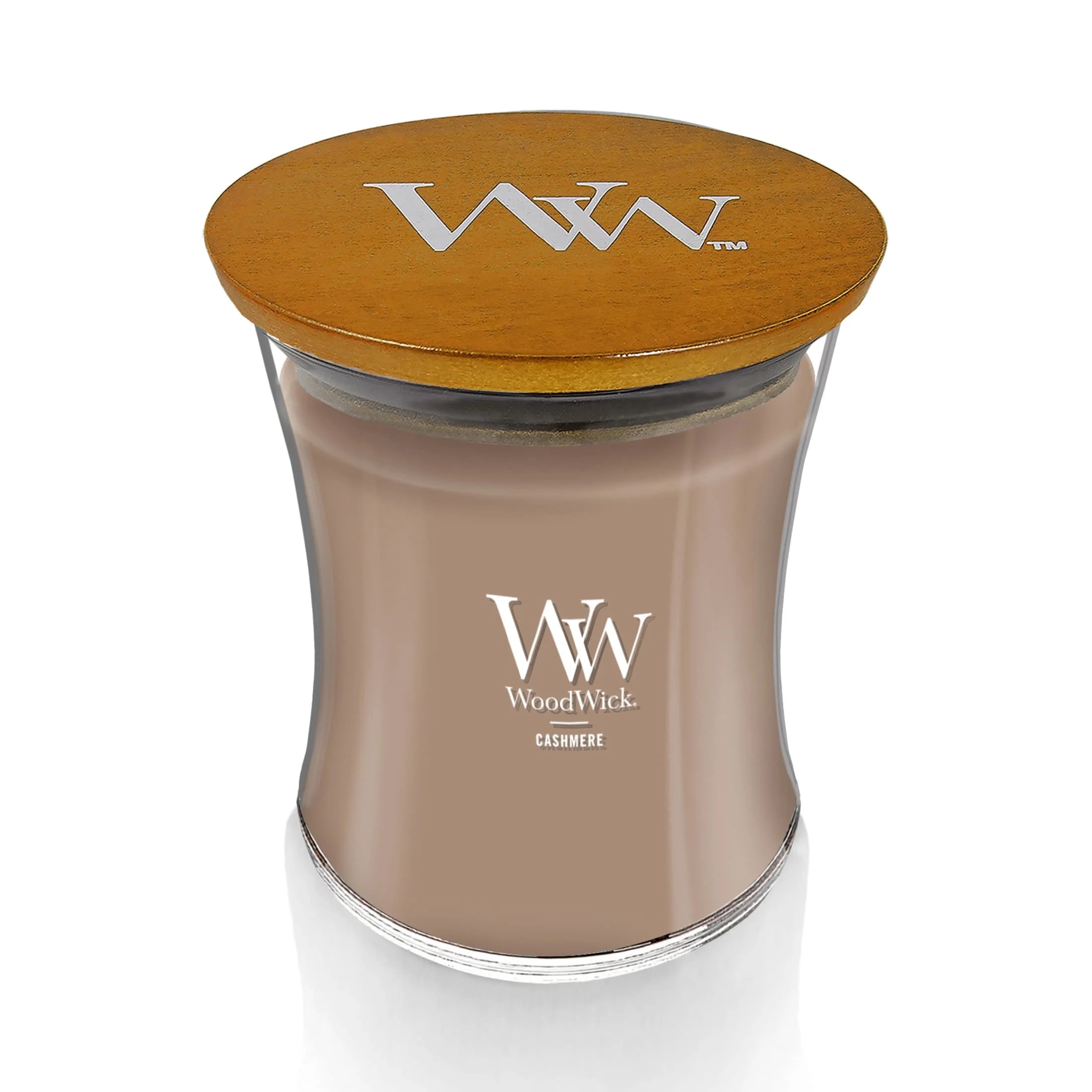 Woodwick Medium Hourglass Scented Candle, Cashmere, 9.7 Oz