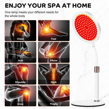 Red Light Therapy Device for Face and Neck with Adjustable Height, 140 LEDs and 660nm Wavelength for Body Treatment