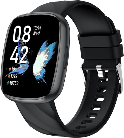 AXYWINBO Children's Smart Watch - IP68 Waterproof Fitness Tracker with 100 Exercise Modes, Heart Rate and Sleep Monitoring, Sedentary Reminder, Black