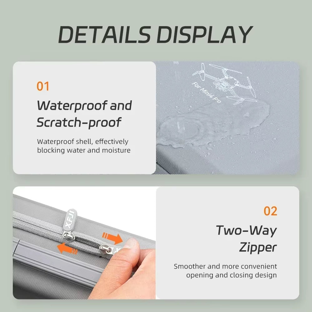 DJI Mini 4 Pro Shoulder Bag - Hardshell Storage Case for Drones and Accessories, Compatible with Mini 4 Pro RC 2/RC-N2 Controller