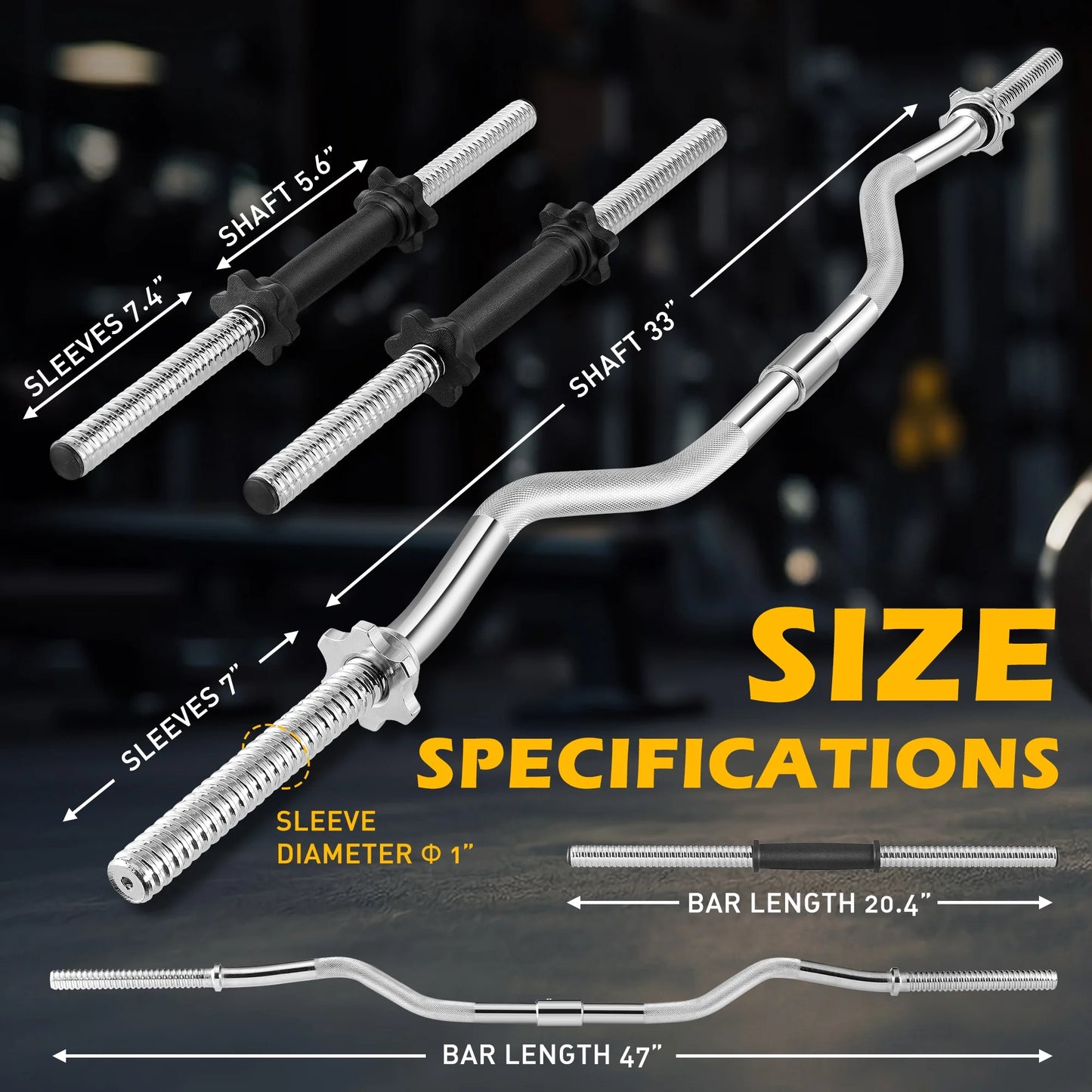 66LB 2-in-1 Olympic Adjustable Weight Set with Curl Bar for Versatile Family Fitness, Black