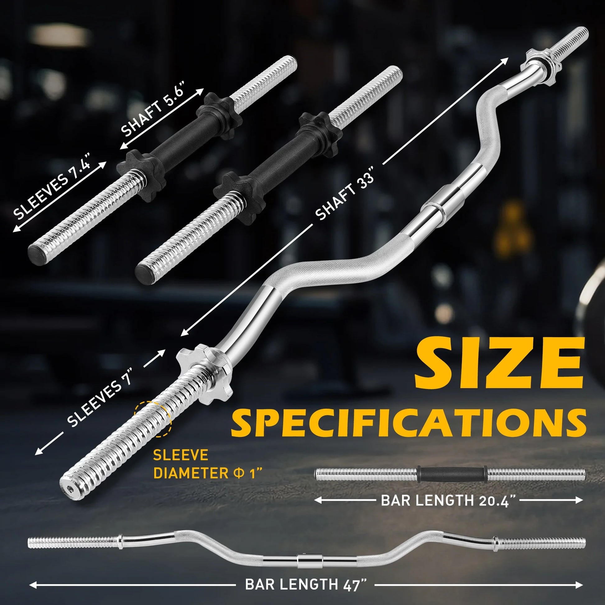 66LB 2-in-1 Olympic Adjustable Weight Set with Curl Bar for Versatile Family Fitness, Black