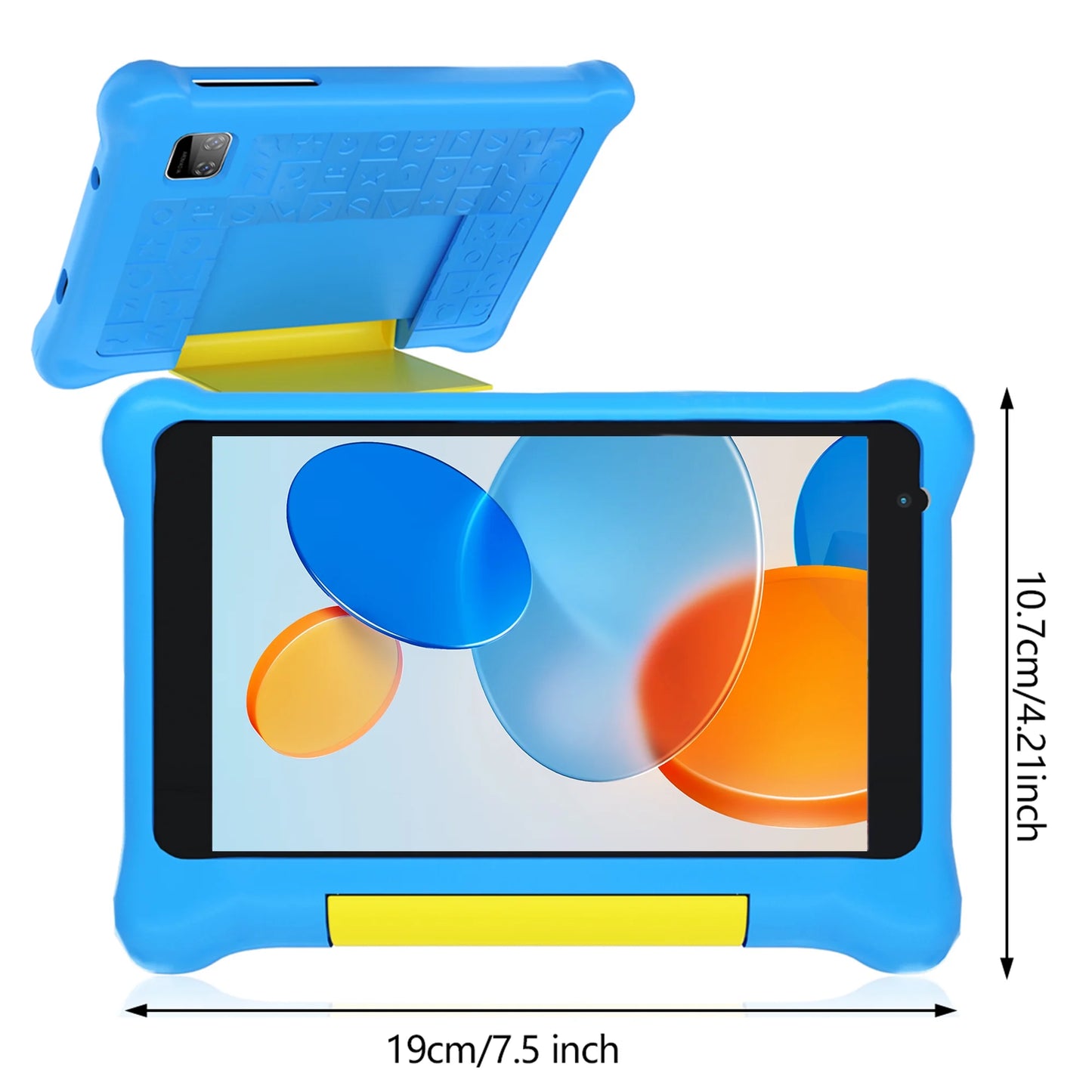 Kids Tablet 7 Inch, Android 13 Allwinner Go Quad Core, 5GB RAM + 32GB ROM, 128GB Expansion, HD Display, Wi-Fi, Children Tablet with Parent Control - Blue