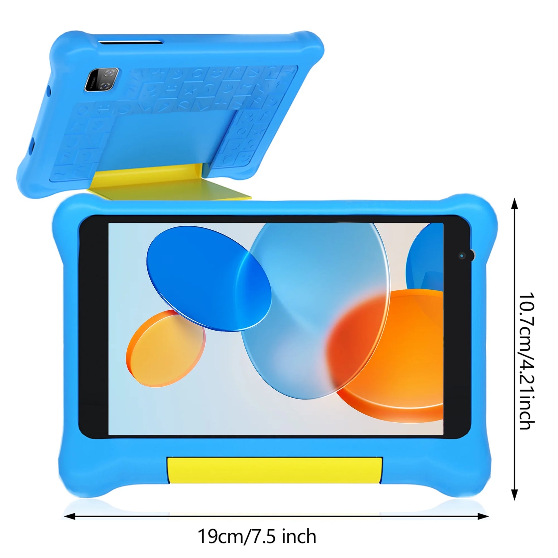 Kids Tablet 7 Inch, Android 13 Allwinner Go Quad Core, 5GB RAM + 32GB ROM, 128GB Expansion, HD Display, Wi-Fi, Children Tablet with Parent Control - Blue