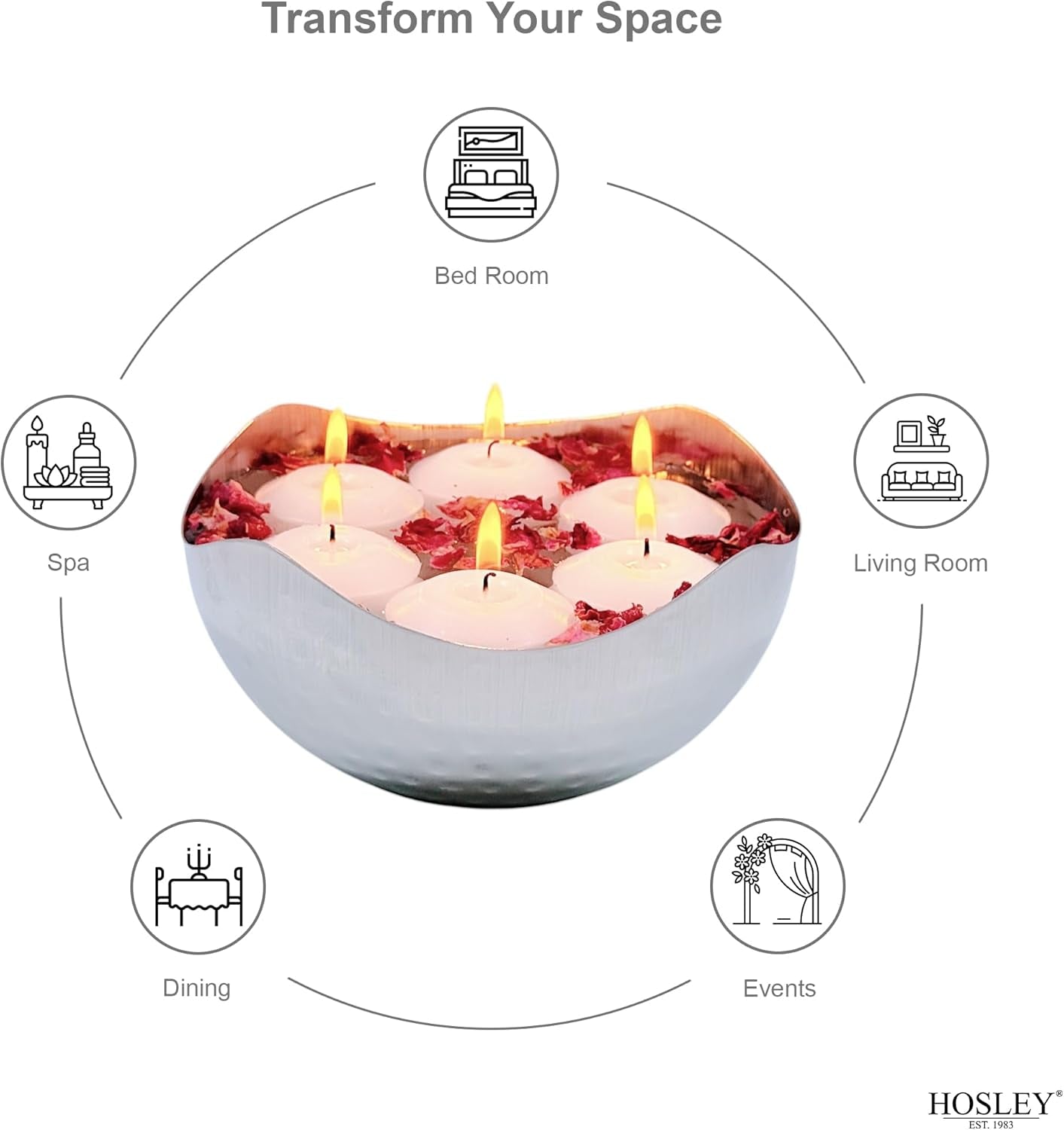 Hosley Set of 12 White Unscented Mini Floating Candles - 1.6" Discs with Smokeless Cotton Wicks for Elegant Centerpieces, Perfect for Weddings and Home Décor