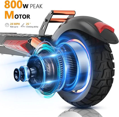 800W Electric Scooter for Adults with Seat, 12.5Ah Battery, 3 Speed Settings, Capable of 28 MPH and 32 Miles Range