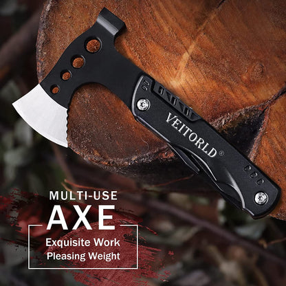 VEITORLD Multitool Axe Hammer - Unique Christmas Stocking Stuffer and Gift Idea for Men, Dads, and Husbands, Perfect for Anniversaries and Birthdays, Ideal for Camping, Hunting, Fishing, and Hiking