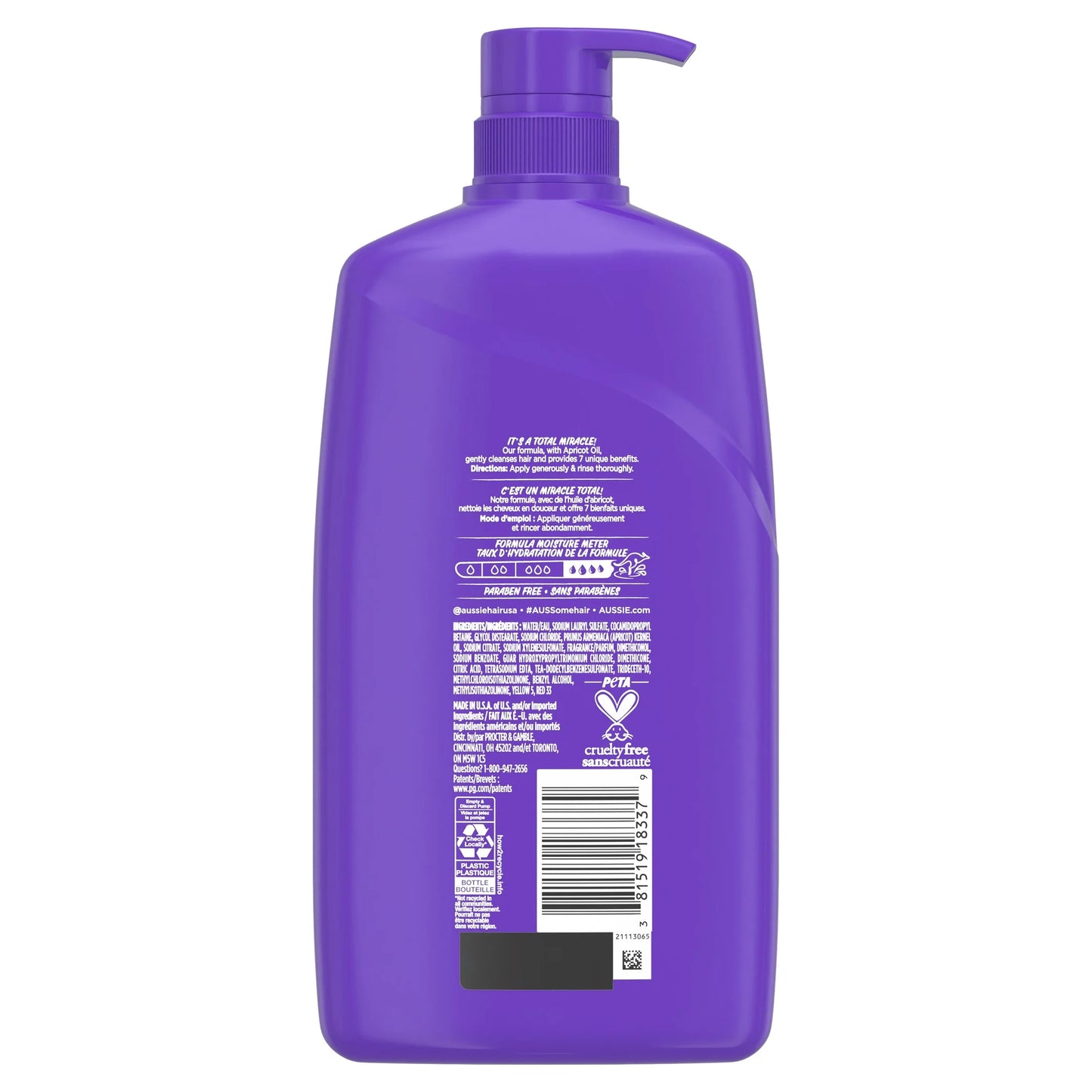 Total Miracle Shampoo, Paraben-Free Formula for All Hair Types, 26.2 Fl Oz