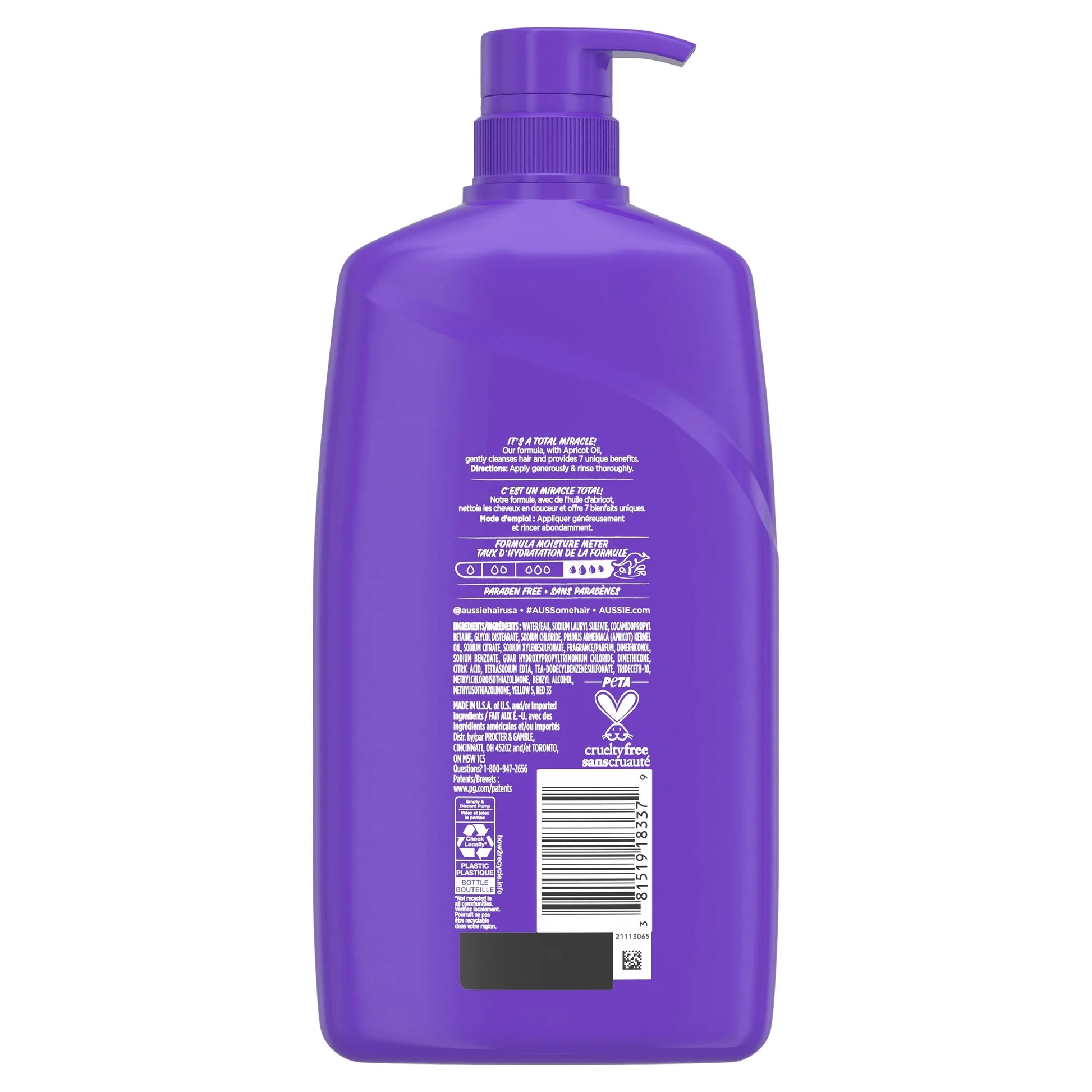 Total Miracle Shampoo, Paraben-Free Formula for All Hair Types, 26.2 Fl Oz