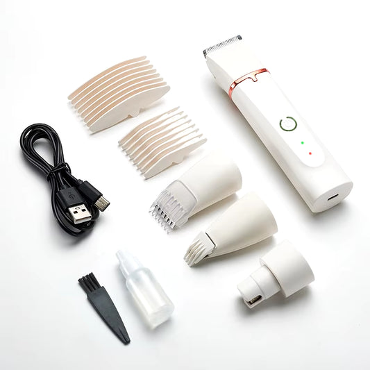 Professional 4-in-1 Electric Pet Grooming Clippers with Nail Grinder for Dogs