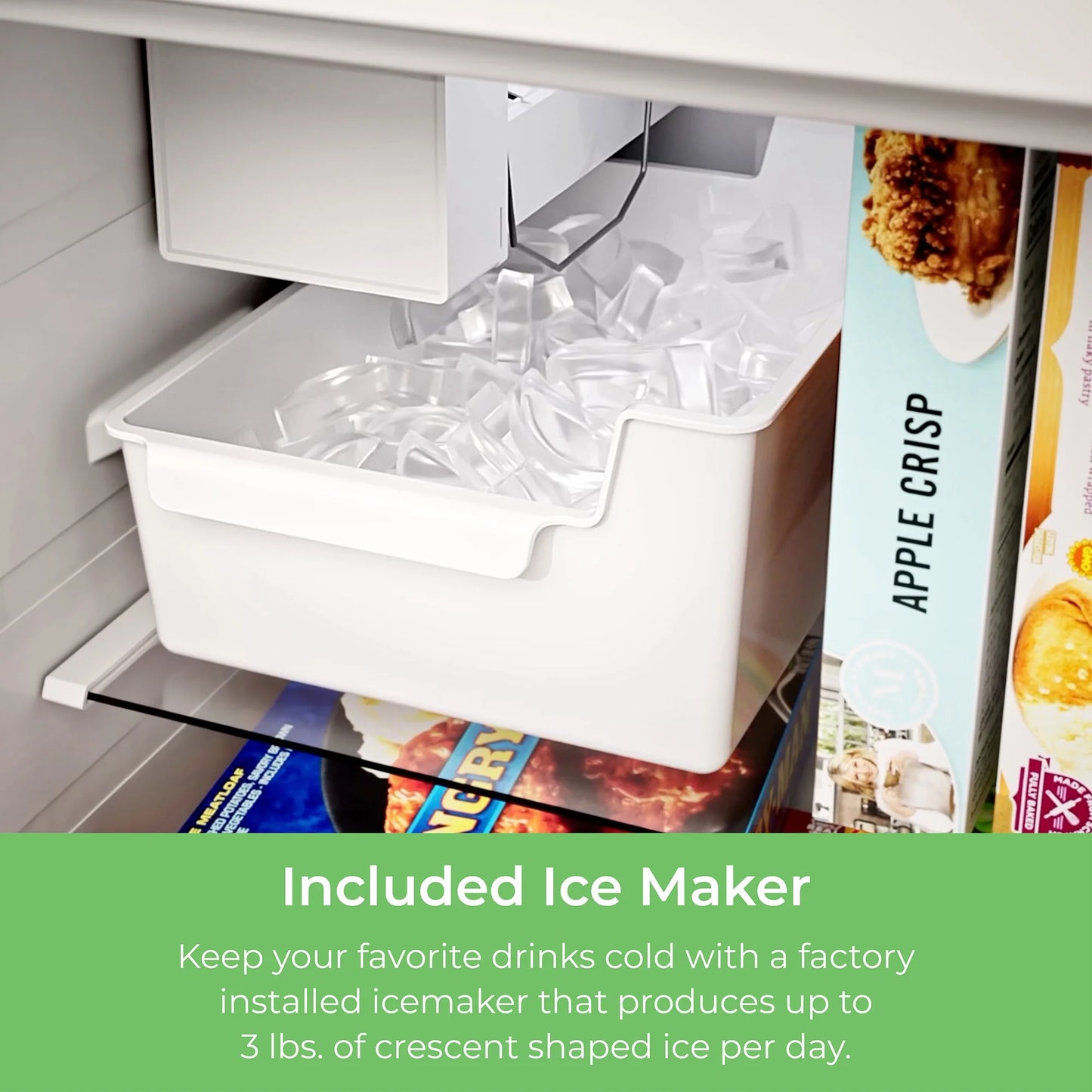 33-Inch 20.4 Cu. Ft. ENERGY STAR® Standard Refrigerator/Freezer with Icemaker in Stainless Steel