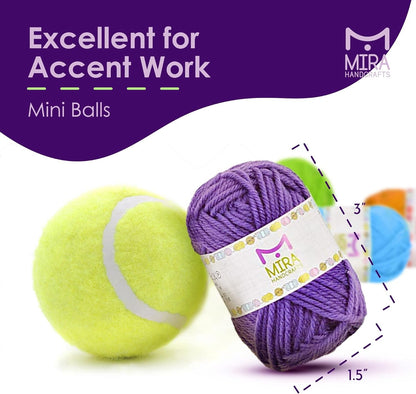 20 Multicolored Acrylic Yarn Skeins - Totaling 438 Yards for Crochet Projects