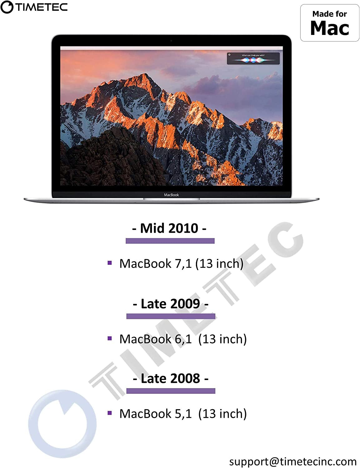 Timetec 4GB Compatible for Apple DDR3 1067Mhz / 1066Mhz PC3-8500 CL7 Dual Rank for Mac Book, Mac Book Pro, Imac, Mac Mini (Late 2008, Early/Mid/Late 2009, Mid 2010) SODIMM Memory MAC RAM Upgrade