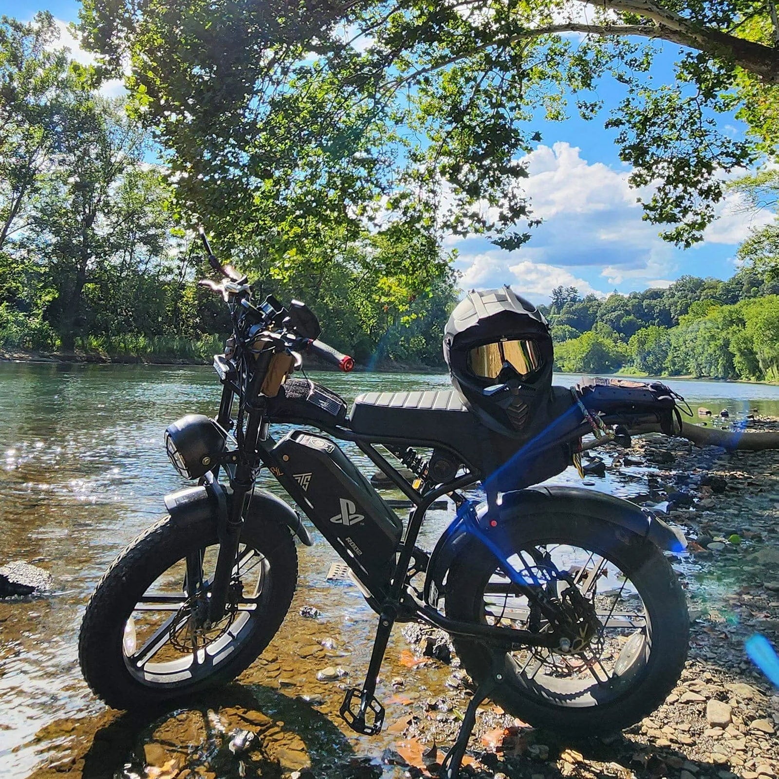 Adult Electric Mountain Bike, 750W Peak (1500W) Motor, 20"x4" Fat Tires, Hydraulic Disc Brakes, 48V/15AH UL2849, App Control