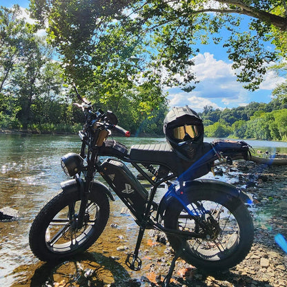 Adult Electric Mountain Bike, 750W Peak (1500W) Motor, 20"x4" Fat Tires, Hydraulic Disc Brakes, 48V/15AH UL2849, App Control