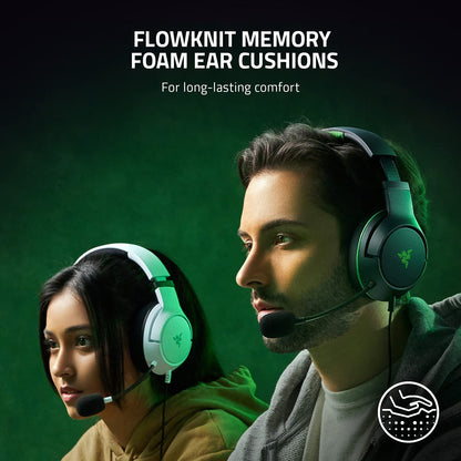 Razer Kaira X Wired Gaming Headset for Xbox Series X|S, Xbox One, PC, Mac, and Mobile Devices - Featuring Triforce 50mm Drivers, Hyperclear Cardioid Microphone, Flowknit Memory Foam Ear Cushions, and On-Headset Controls - White
