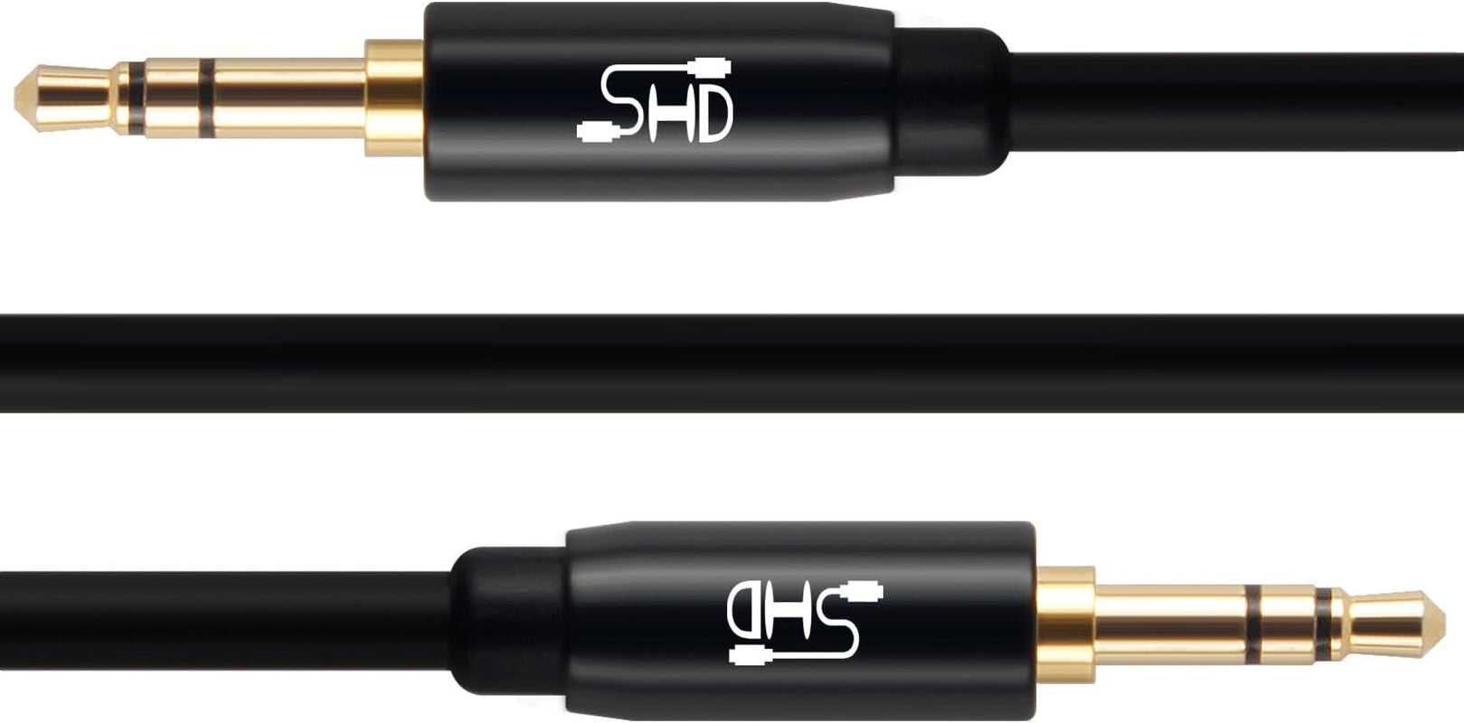 SHD Aux Cable, 3.5Mm Audio Cable Aux for Car Auxiliary Audio Stereo Cable 3.5Mm Cord Premium Sound Dual Shielded with Gold Plated Connectors-3Feet