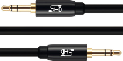SHD Aux Cable, 3.5Mm Audio Cable Aux for Car Auxiliary Audio Stereo Cable 3.5Mm Cord Premium Sound Dual Shielded with Gold Plated Connectors-3Feet
