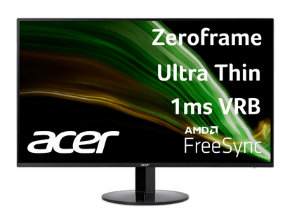 SA243Y G0Bi 23.8" Full HD Ultra-Thin IPS Zero Frame Monitor with Adaptive-Sync, 120Hz Refresh Rate, 1ms Response Time, and 99% sRGB Coverage (HDMI 1.4 & VGA Ports)